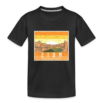 Parc national de Zion Utah Canyon Souvenir - T-shirt bio Premium Enfant - noir - Devant