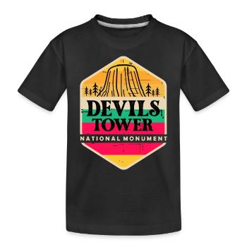 Devils Tower Wyoming National Monument Souvenir - T-shirt bio Premium Enfant - noir - Devant