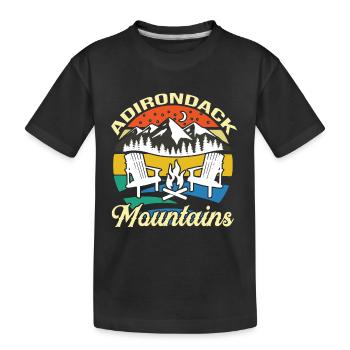 Camping Adirondack Randonnée en montagne US Park Outdoor - T-shirt bio Premium Enfant - noir - Devant