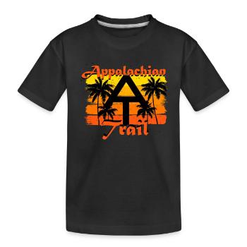 Appalachian Trail Hike Mountain Range Reisen im Fr - Kinder Premium Bio T-Shirt - Schwarz - Vorne