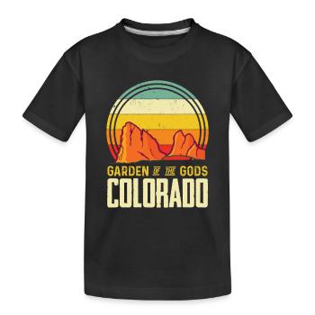 Garten der Götter Nationalpark Colorado Andenken - Kinder Premium Bio T-Shirt - Schwarz - Vorne