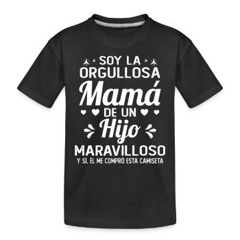 Je suis la Fière Maman d'un Fils Merveilleux - T-shirt bio Premium Enfant - noir - Devant