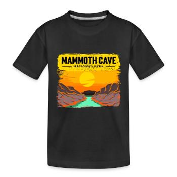 Nationalpark Höhle Mammoth Cave Kentucky Souvenir - Kinder Premium Bio T-Shirt - Schwarz - Vorne