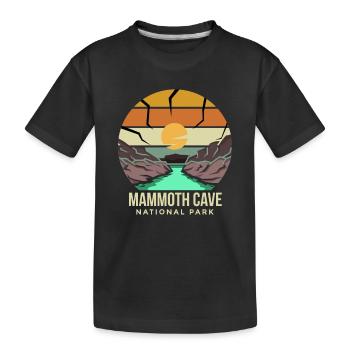 Souvenir Höhle Kentucky Mammoth Cave Nationalpark - Kinder Premium Bio T-Shirt - Schwarz - Vorne