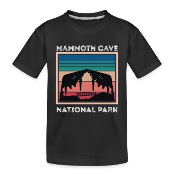 Mammoth Cave Souvenir Nationalpark Kentucky - Kinder Premium Bio T-Shirt - Schwarz - Vorne