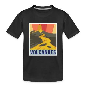 National Park Souvenir Volcano Island Volcanoes Hawaii - Kids' Premium Organic T-Shirt - black - Front