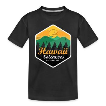 Hawaii Volcanoes Nationalpark Souvenir - Kinder Premium Bio T-Shirt - Schwarz - Vorne