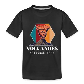 Volcano Island National Park Hawaii Volcano Souvenir - Kids' Premium Organic T-Shirt - black - Front