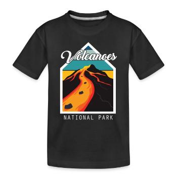 Volcano National Park Island hawaii Volcano Souvenir - Kids' Premium Organic T-Shirt - black - Front