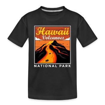 Parc national du volcan Hawaii Souvenir Île volcanique - T-shirt bio Premium Enfant - noir - Devant