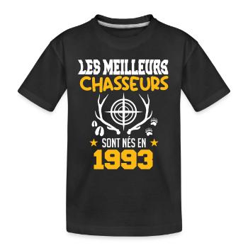 Chasseur | Anniversaire chasseur 1993 - T-shirt bio Premium Enfant - noir - Devant
