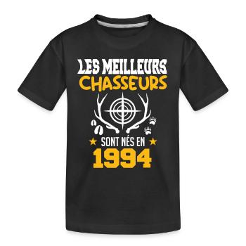Chasseur | Anniversaire chasseur 1994 - T-shirt bio Premium Enfant - noir - Devant