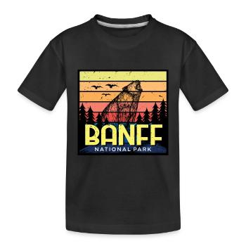 Canada Alberta National Park Banff Grizzly Bear Cam - Kids' Premium Organic T-Shirt - black - Front