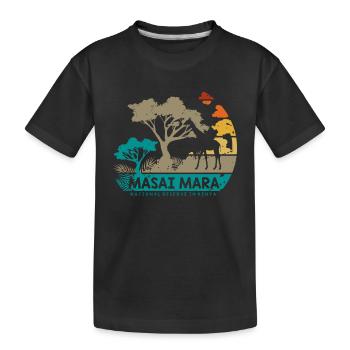 Masai Mara Safari Réserve nationale Kenya Serengeti - T-shirt bio Premium Enfant - noir - Devant
