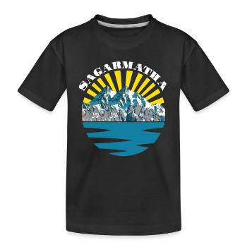 Everest Nationalpark Sagarmatha in Tibet Nepal - Kinder Premium Bio T-Shirt - Schwarz - Vorne