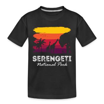 Serengeti Retro National Park Africa Giraffe Safari - T-shirt bio Premium Enfant - noir - Devant