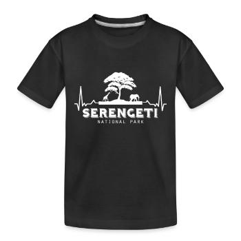 Parc national du Serengeti Tanzanie Afrique Safari Big - T-shirt bio Premium Enfant - noir - Devant