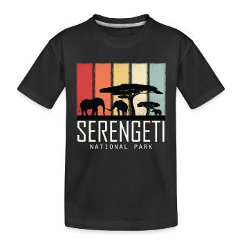 Parc national de Tanzanie Afrique Safari Serengeti Souv - T-shirt bio Premium Enfant - noir - Devant
