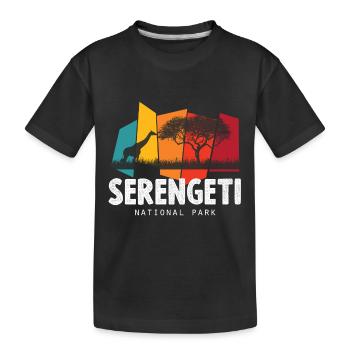 Serengeti Safari Parc National Afrique Savannah Giraf - T-shirt bio Premium Enfant - noir - Devant