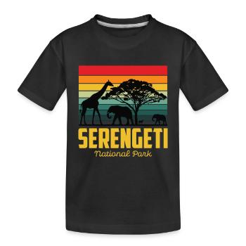 Serengeti Tanzanie Safari Africa National Park Big - T-shirt bio Premium Enfant - noir - Devant
