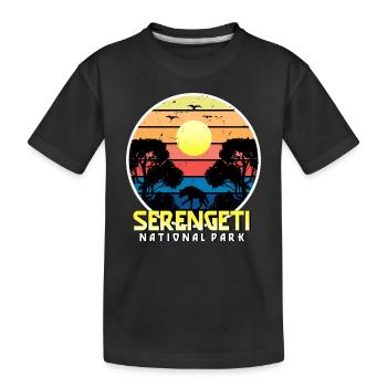 Africa Safari Parc national du Serengeti Tanzanie Sava - T-shirt bio Premium Enfant - noir - Devant
