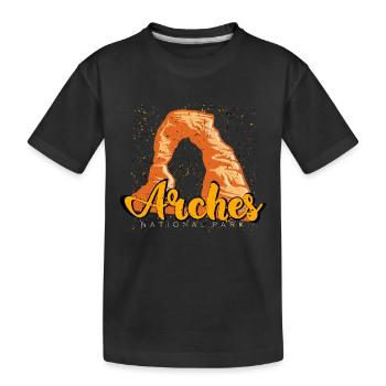 Parc national des Arches, Utah, Souvenir Moab Camping - T-shirt bio Premium Enfant - noir - Devant