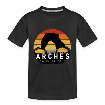 Arches Utah Moab Canyon National Park Randonnée - T-shirt bio Premium Enfant - noir - Devant