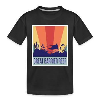 Tauchen Great Barrier Reef Souvenir Australien Tau - Kinder Premium Bio T-Shirt - Schwarz - Vorne
