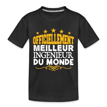 Ingénieur, le futur Ingénieur, Ingénieur drôle, an - T-shirt bio Premium Enfant - noir - Devant