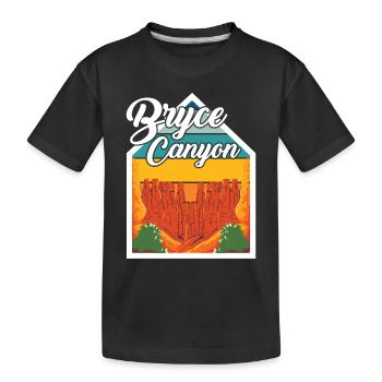 Mur de formation rocheuse de Bryce Canyon Utah - T-shirt bio Premium Enfant - noir - Devant