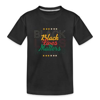 Black Lives Matter Melanin National Freedom Day - Kids' Premium Organic T-Shirt - black - Front