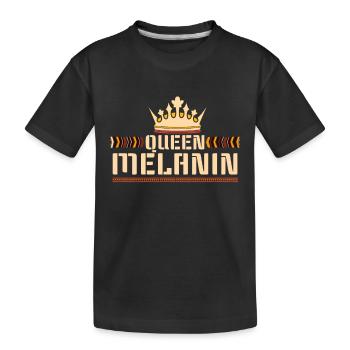 Schwarze Frau Königin Melanin Black Lives Matter F - Kinder Premium Bio T-Shirt - Schwarz - Vorne