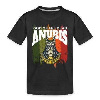 Anubis Dieu des morts Egypte Pharaon Sphinx Egypto - T-shirt bio Premium Enfant - noir - Devant