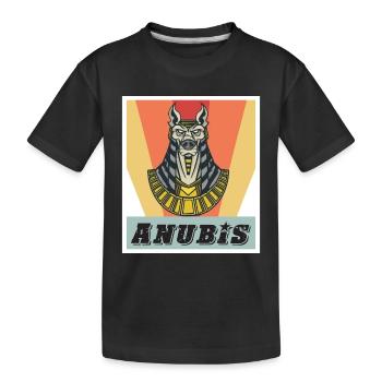 Anubis Ägyptologie Gott des toten ägyptischen Phar - Kinder Premium Bio T-Shirt - Schwarz - Vorne