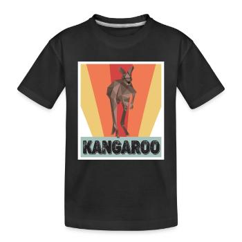 Kangourou Rétro Outback Australie Marsupiaux Kangourou - T-shirt bio Premium Enfant - noir - Devant