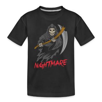 Grim Reaper Nightmare Scythe Angel Of Death Hallow - Kinder Premium Bio T-Shirt - Schwarz - Vorne