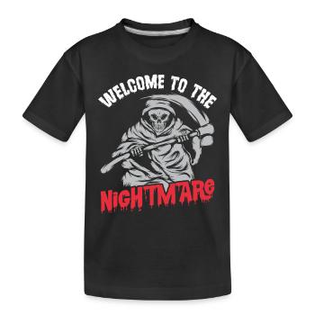 Sensenmann-Sensen-Albtraum-Engel des Todes Hallowe - Kinder Premium Bio T-Shirt - Schwarz - Vorne