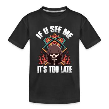 Reaper Sense Grim Reaper Angel of Death Halloween - Kids' Premium Organic T-Shirt - black - Front