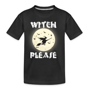Hexen-Halloween-Party-Fledermausbiss-Albtraum Fröh - Kinder Premium Bio T-Shirt - Schwarz - Vorne