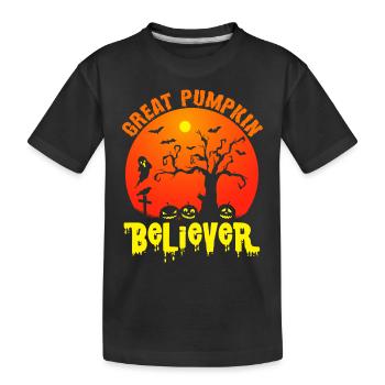 Cauchemar Citrouille Halloween Party Sorcière - T-shirt bio Premium Enfant - noir - Devant