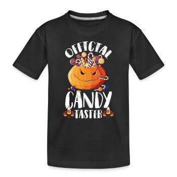 Süßigkeits-Schnupper-Halloween-Party-Albtraum-Kürb - Kinder Premium Bio T-Shirt - Schwarz - Vorne