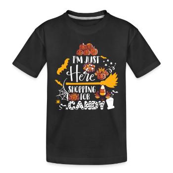 Mond-Halloween-Party-Albtraum, der glückliches Hal - Kinder Premium Bio T-Shirt - Schwarz - Vorne