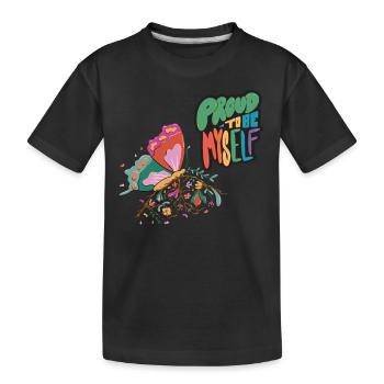 Papillons moi-même Dicton de motivation avec Cute B - T-shirt bio Premium Enfant - noir - Devant