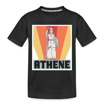 Athena Greece God Greek mythology - Kids' Premium Organic T-Shirt - black - Front