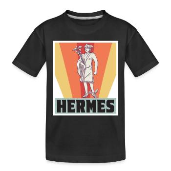 Hermes Griechenland Gott Griechische Mythologie An - Kinder Premium Bio T-Shirt - Schwarz - Vorne