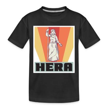 Hera Griechenland Gott Griechische Mythologie Anti - Kinder Premium Bio T-Shirt - Schwarz - Vorne