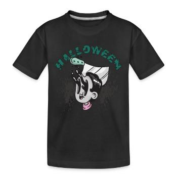 Gruseliges Halloween-Party-Albtraum-Horror-Hallowe - Kinder Premium Bio T-Shirt - Schwarz - Vorne