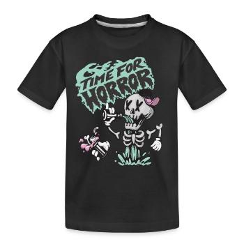 Squelette Mort-Vivant Halloween Party Cauchemar Hallowee - T-shirt bio Premium Enfant - noir - Devant