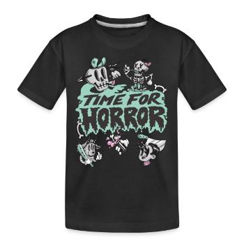 Time For Horror Undead Skeleton Halloween Party - Kids' Premium Organic T-Shirt - black - Front