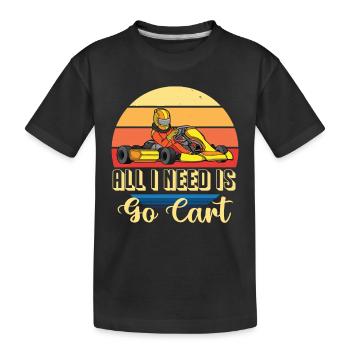 Go kart racing hippodrome Racer G - T-shirt bio Premium Enfant - noir - Devant